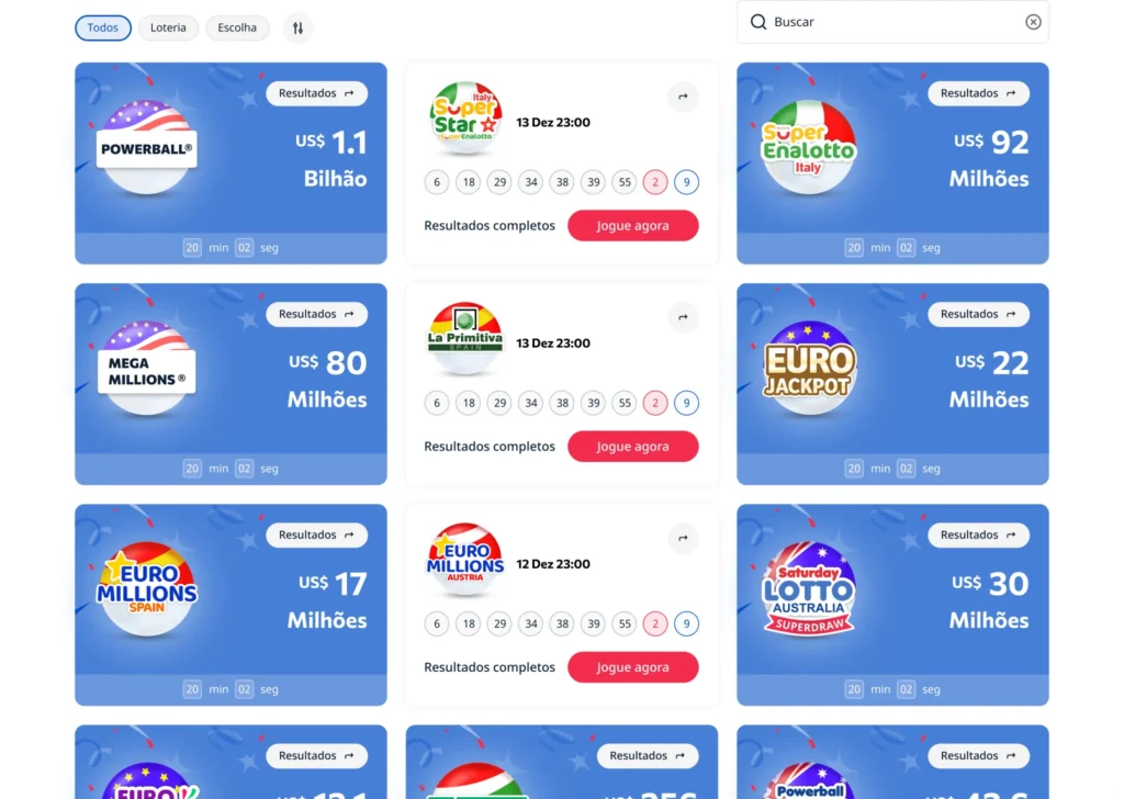 Resultados na Palma da sua Mão